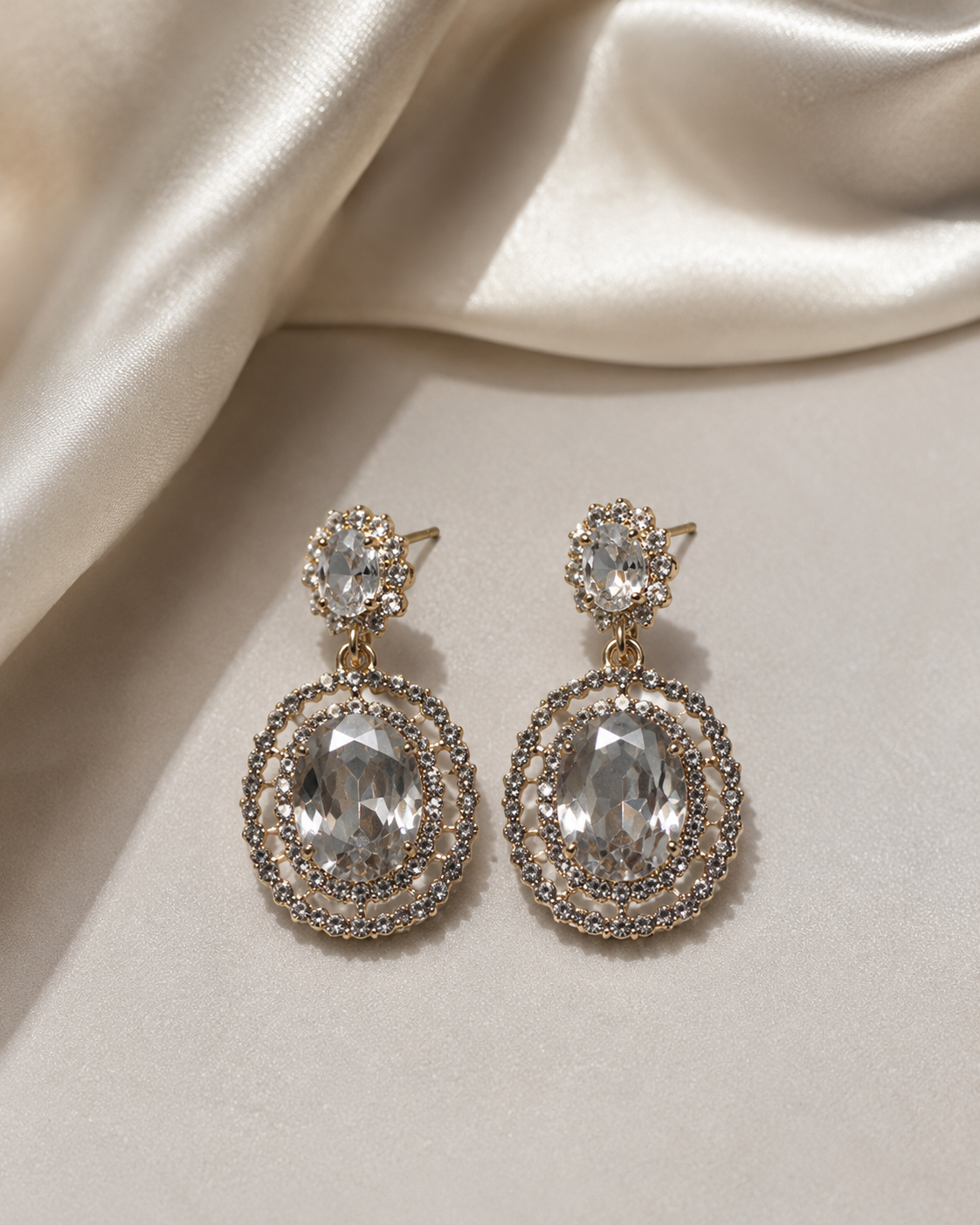 Royal Crystal Drop Earrings