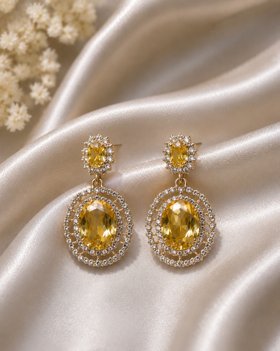 Royal Crystal Drop Earrings