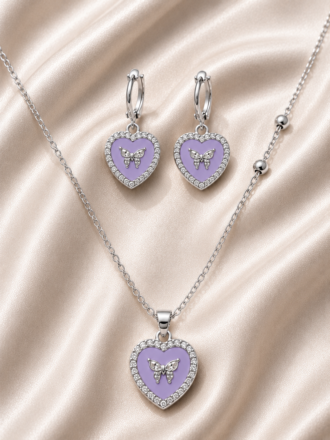 Butterfly Heart Jewelry Set