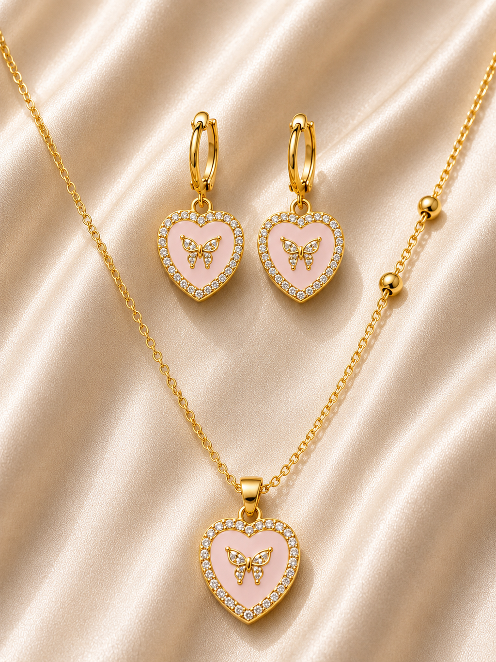 Butterfly Heart Jewelry Set