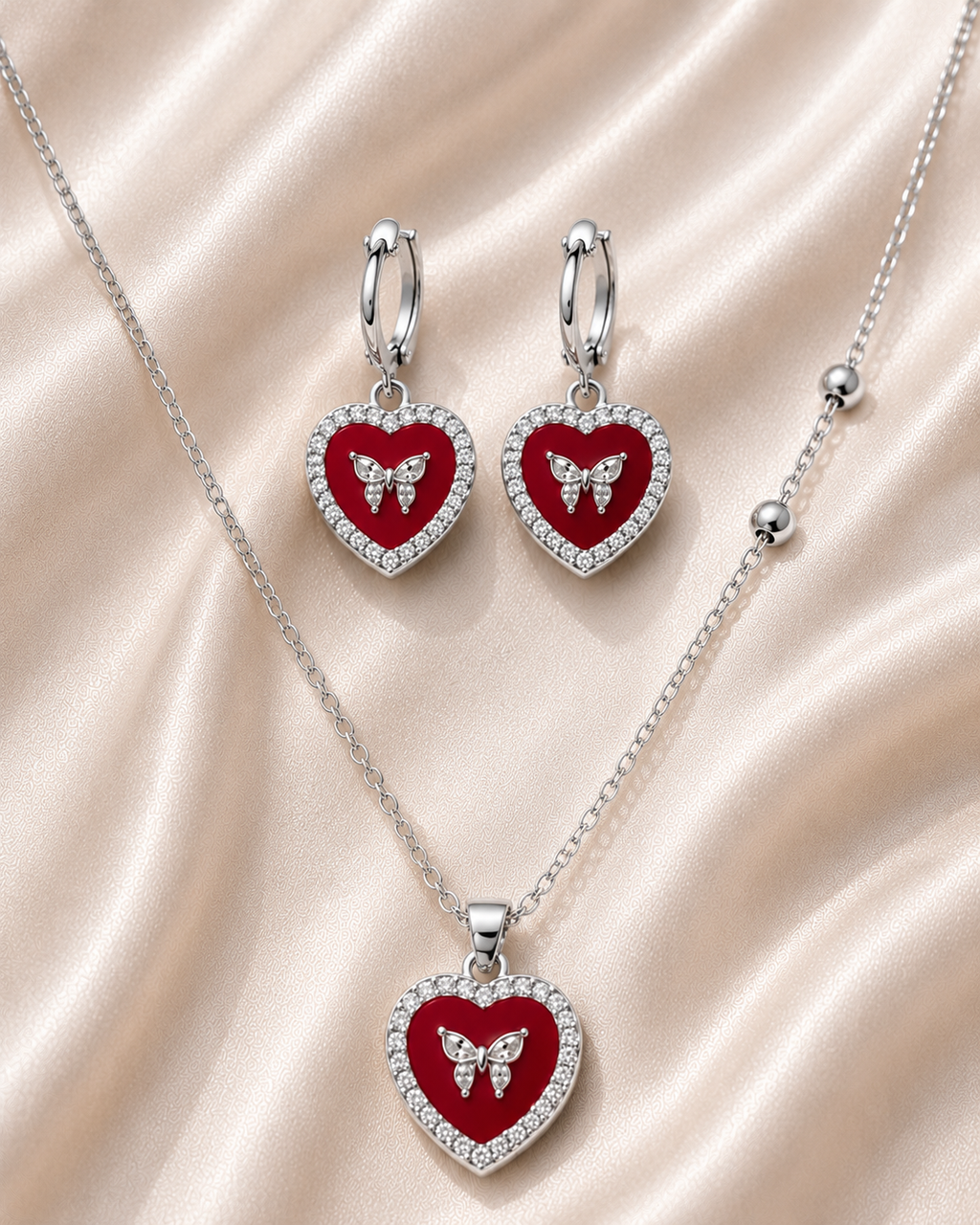 Butterfly Heart Jewelry Set