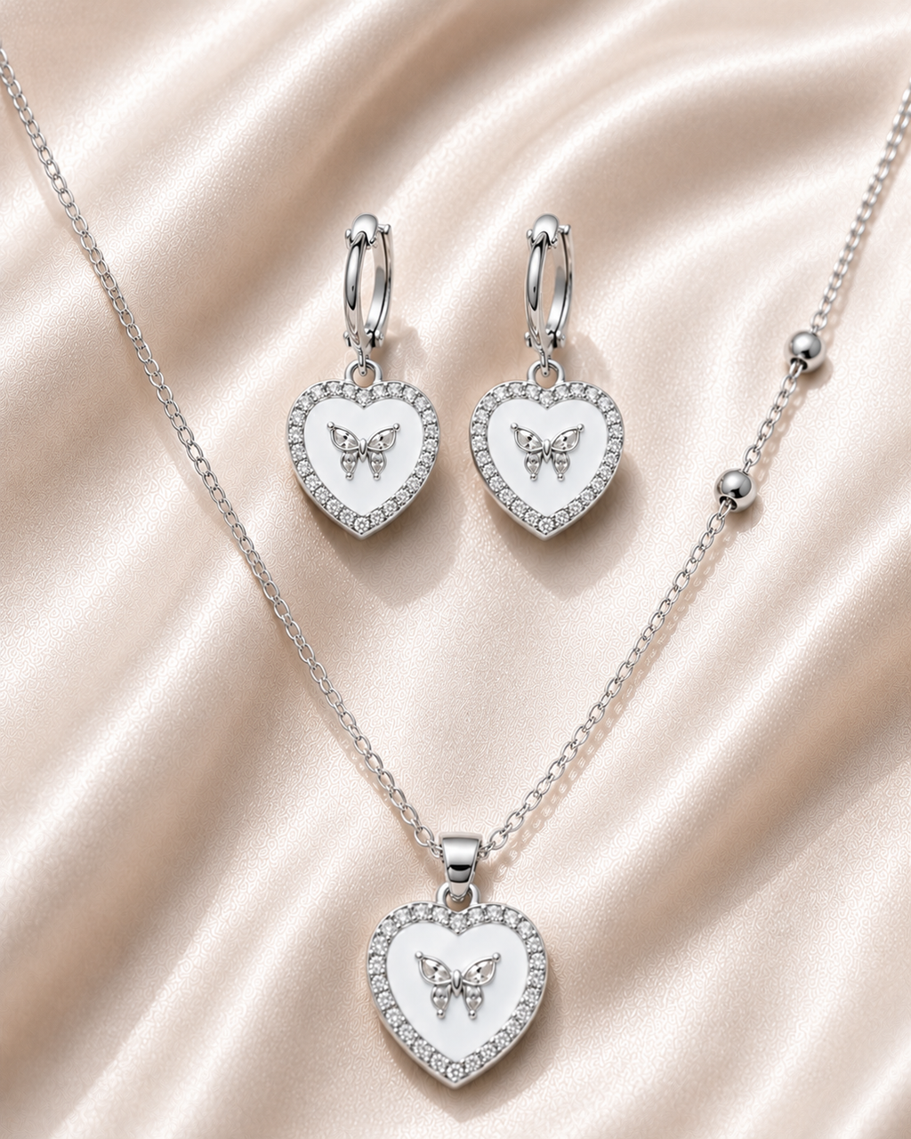 Butterfly Heart Jewelry Set