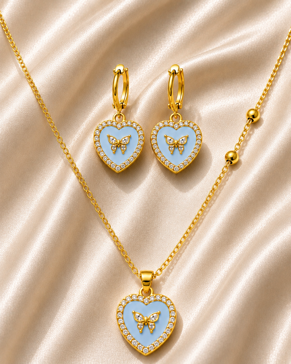 Butterfly Heart Jewelry Set