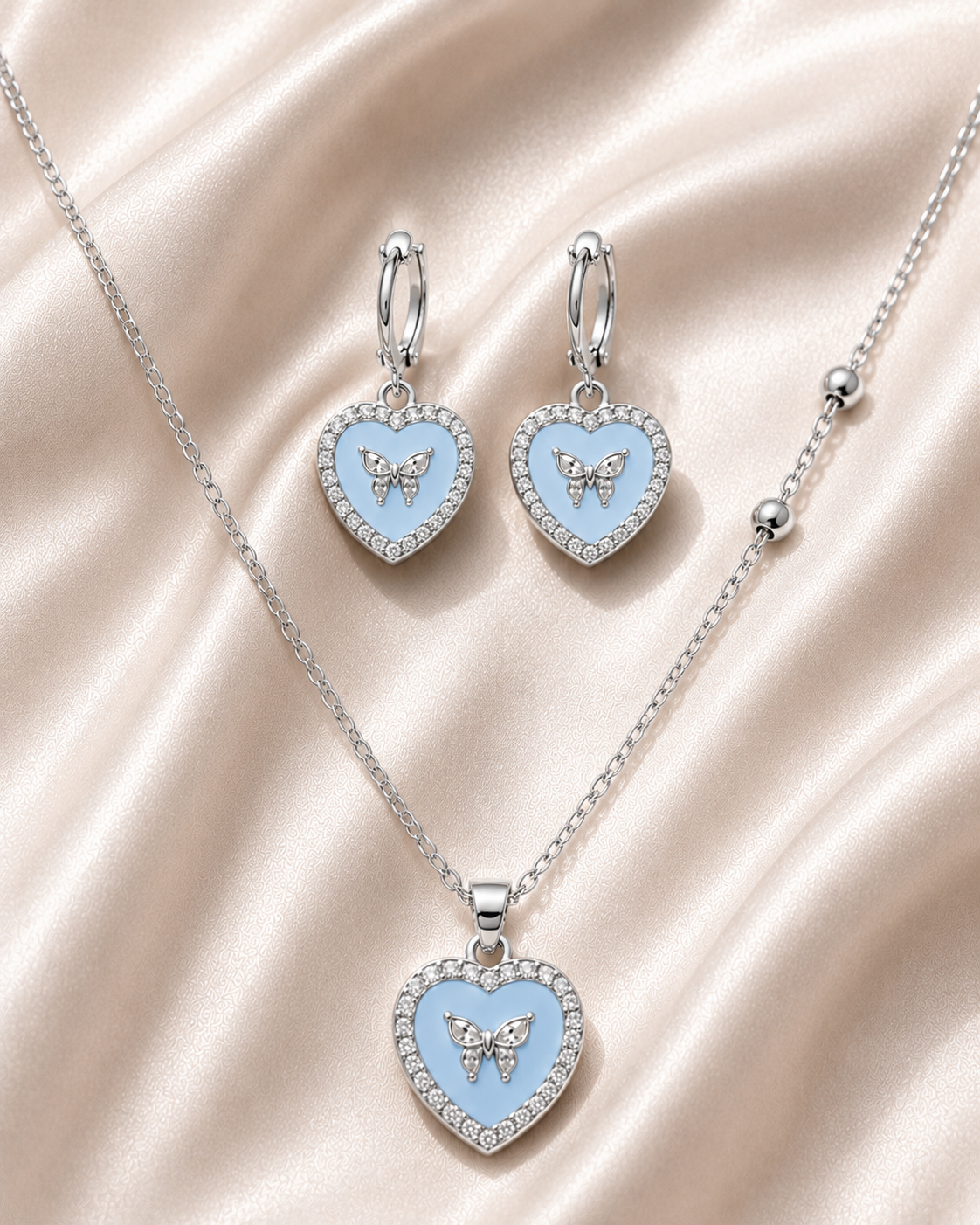 Butterfly Heart Jewelry Set