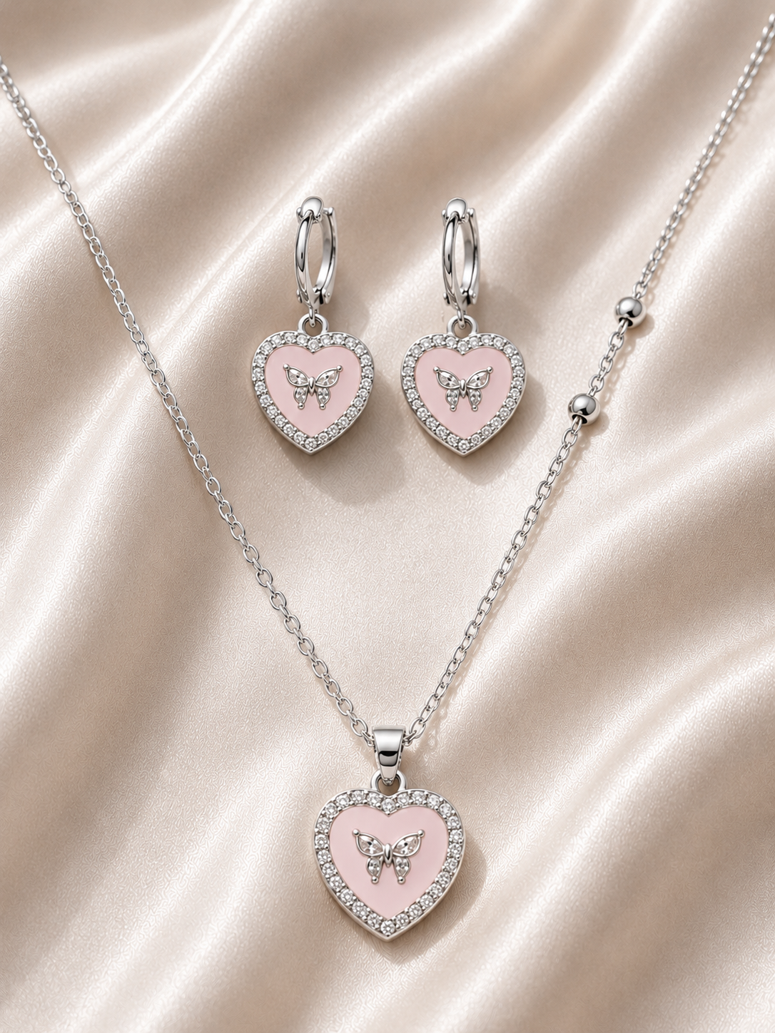 Butterfly Heart Jewelry Set