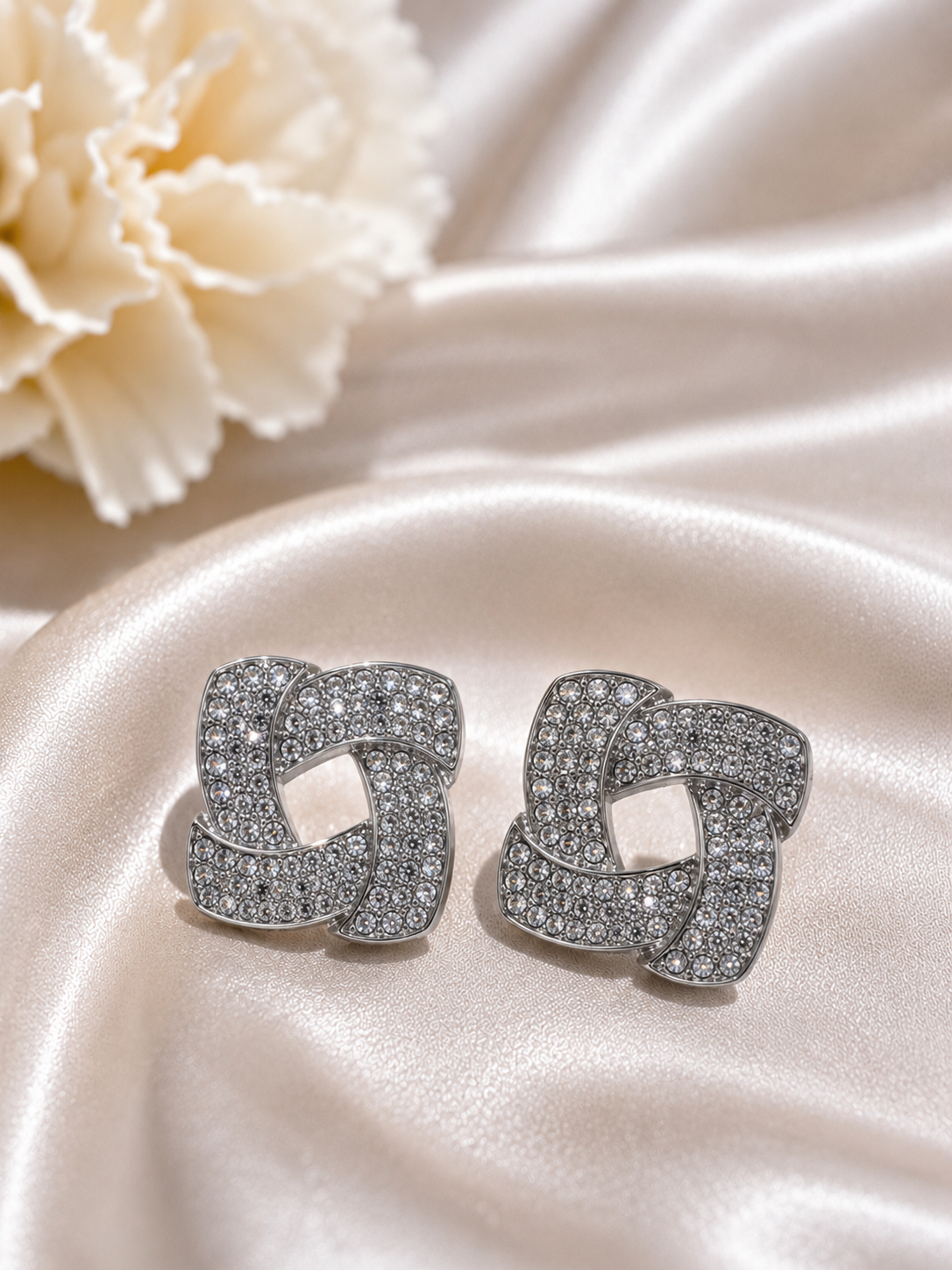 Crystal Bloom Stud Earrings