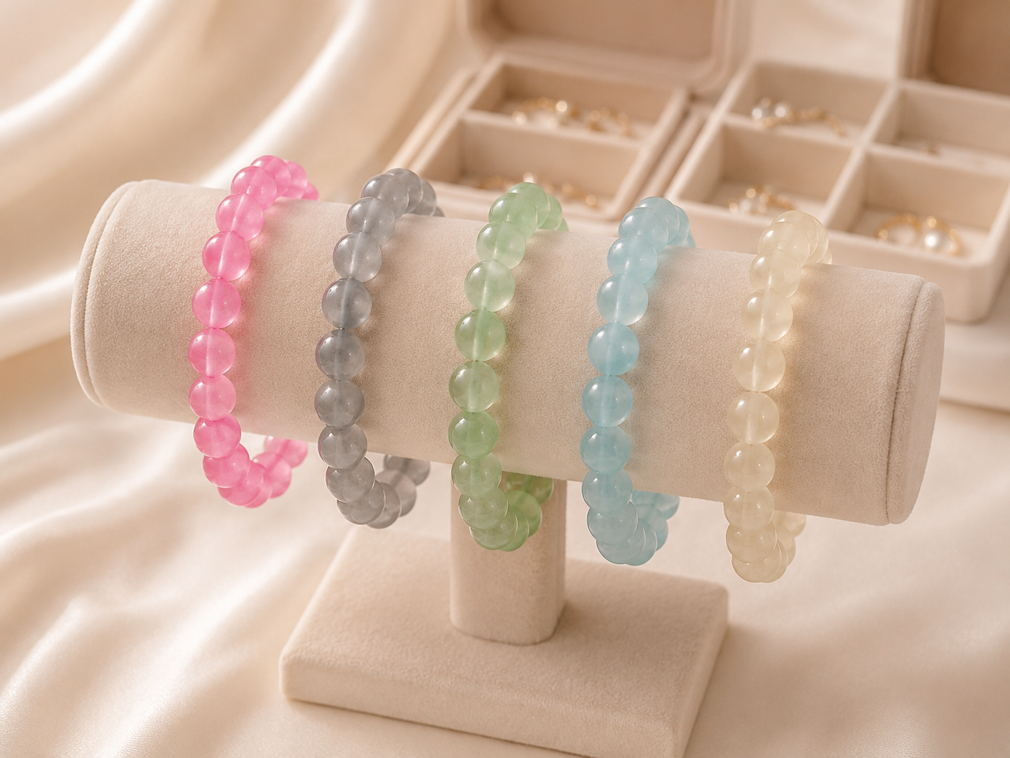 Crystal Glow Beaded Bracelet