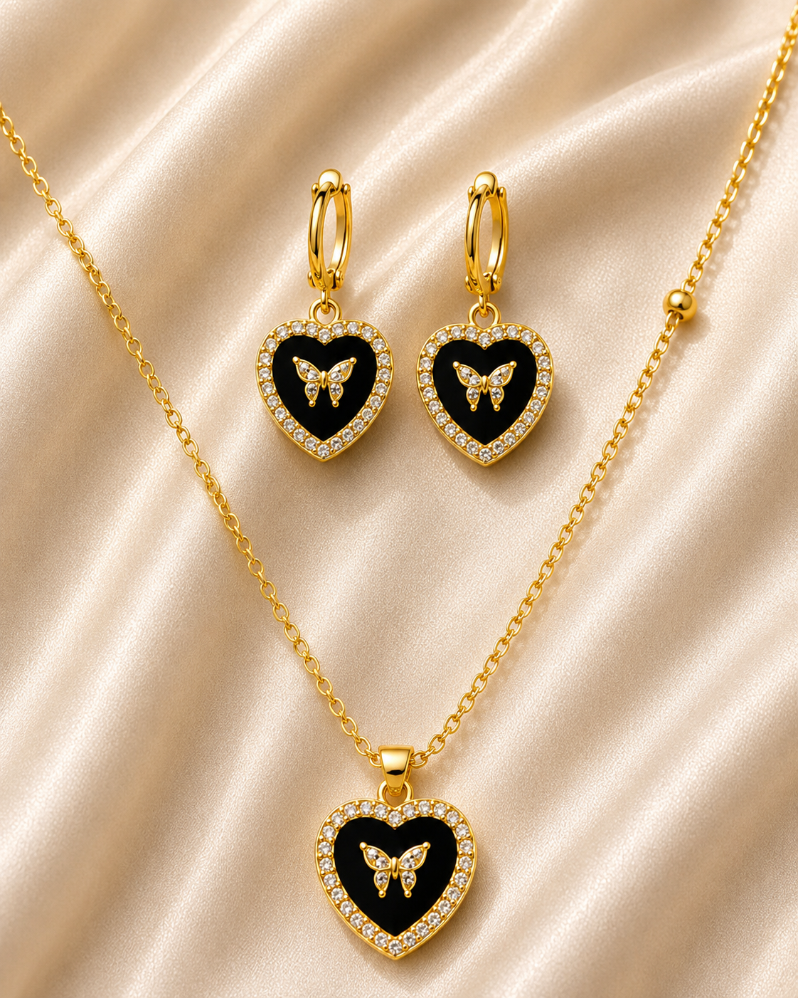 Butterfly Heart Jewelry Set