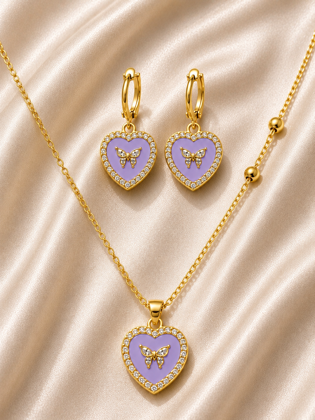 Butterfly Heart Jewelry Set