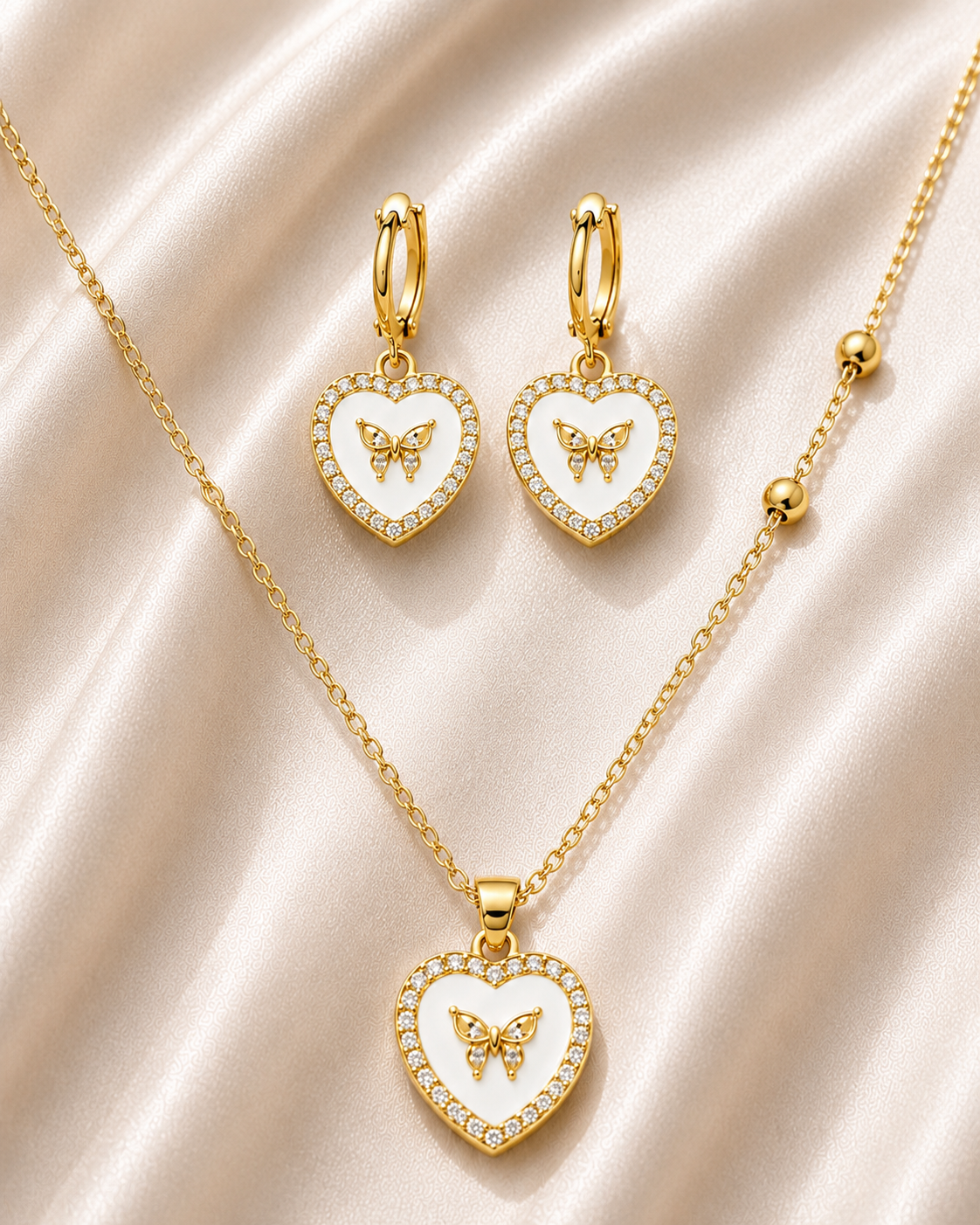 Butterfly Heart Jewelry Set