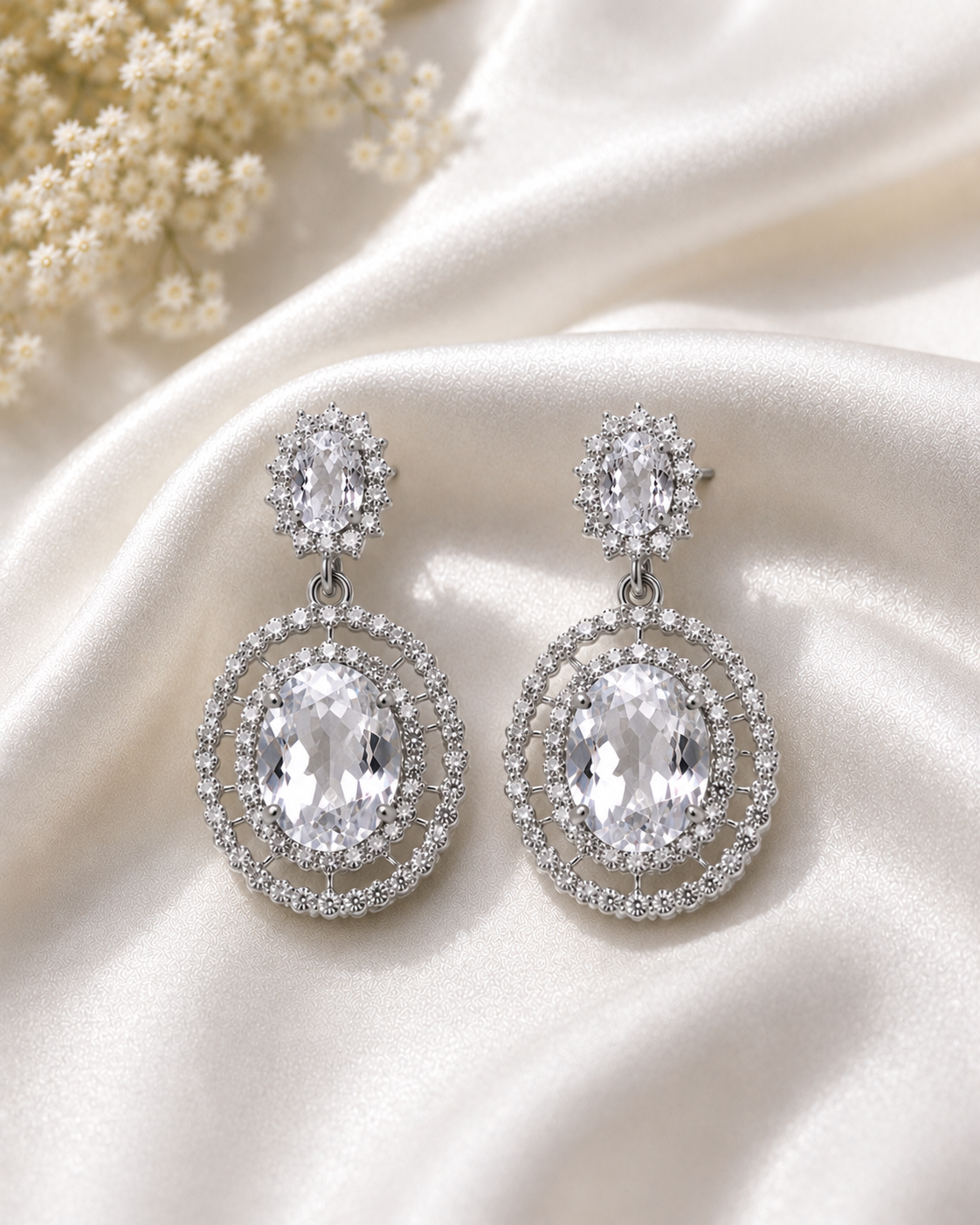 Royal Crystal Drop Earrings