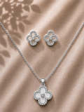 Crystal Clover Jewelry Set